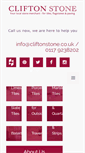 Mobile Screenshot of cliftonstone.co.uk